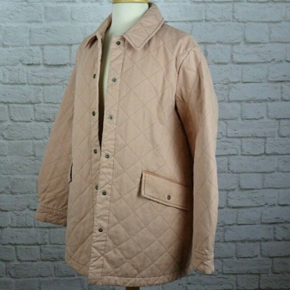 NWOT Joie Blush Pink Quilted Barn Coat Jacket, Size Medium